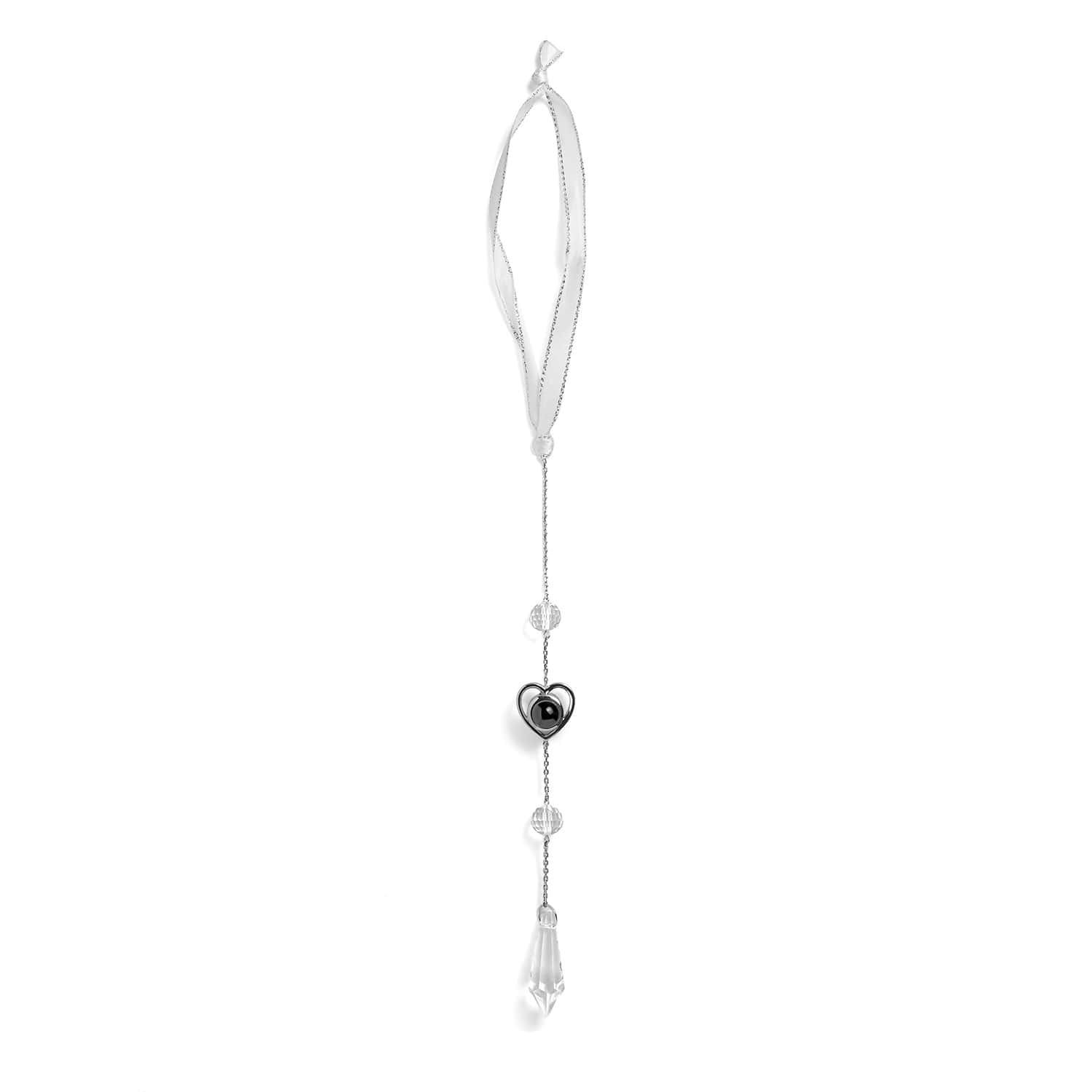 Adorno de cubo de hielo personalizado en forma de corazón con foto