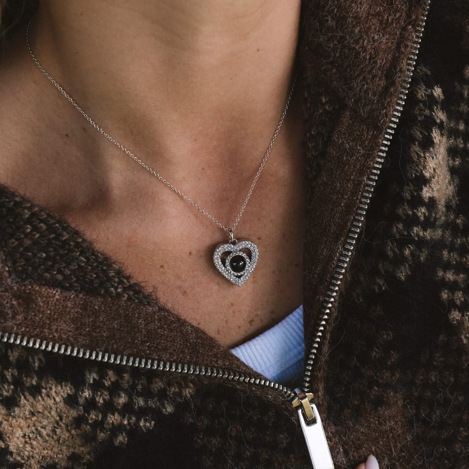Collar Pavé Corazón Personalizado