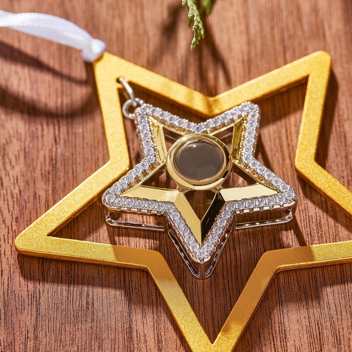 Adorno personalizado con foto de una estrella
