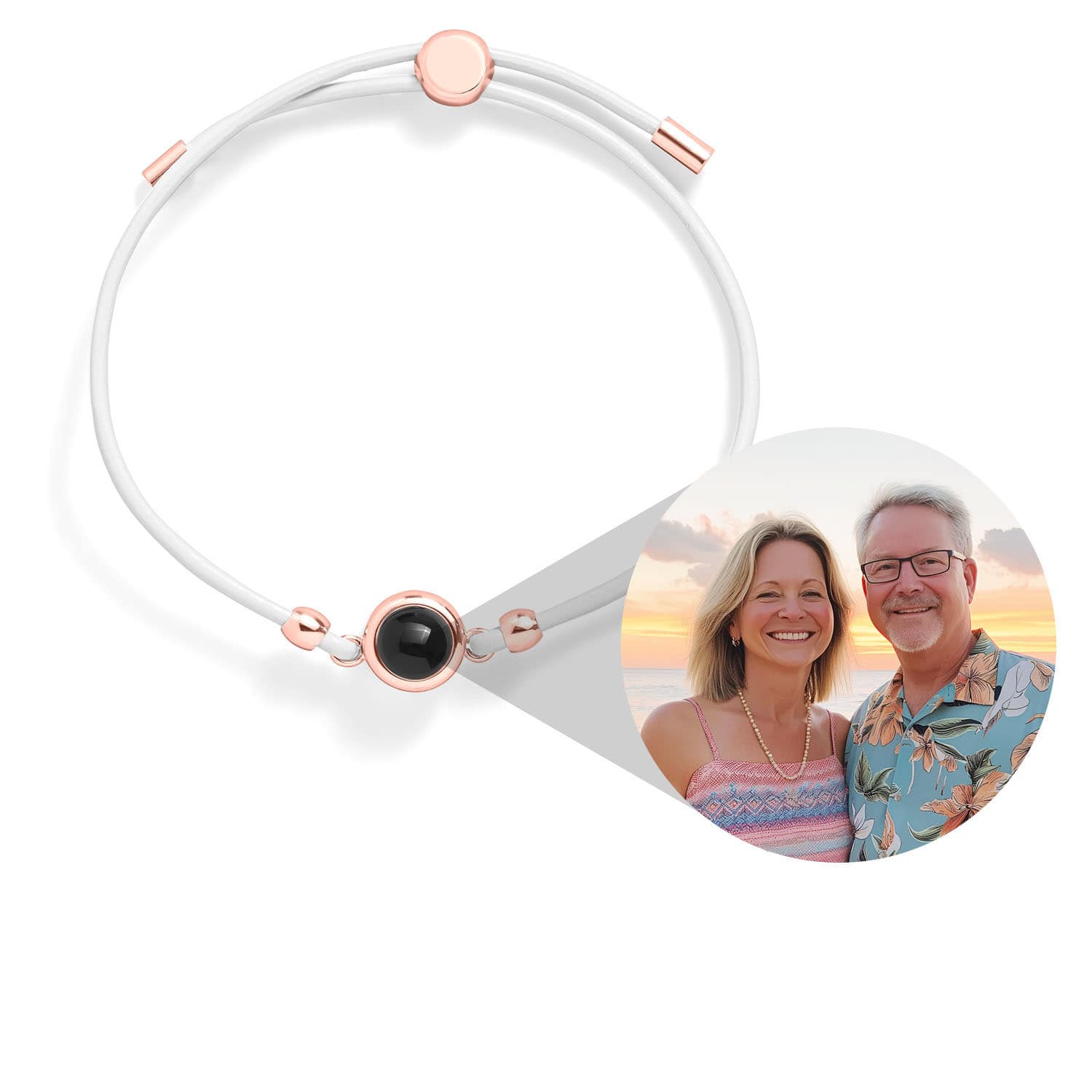 Pulsera de cuero personalizada con foto