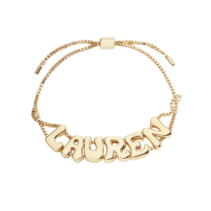 Pulsera con nombre de cadena ajustable Groovy