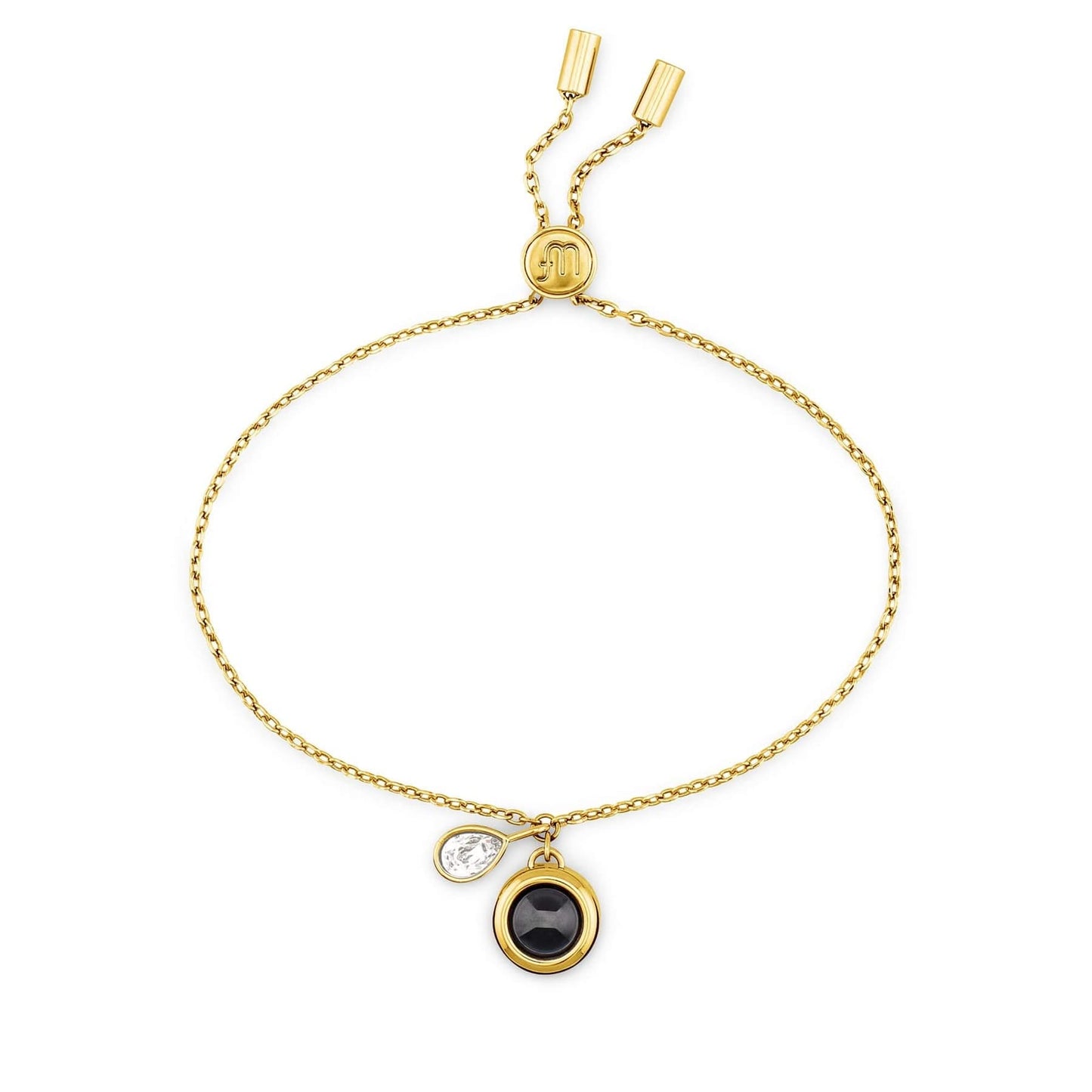 Pulsera deslizante personalizada con piedra de nacimiento