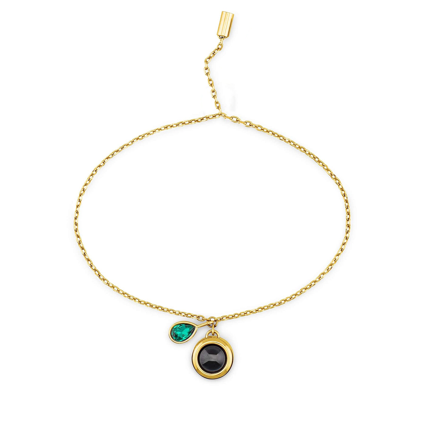 Pulsera deslizante personalizada con piedra de nacimiento