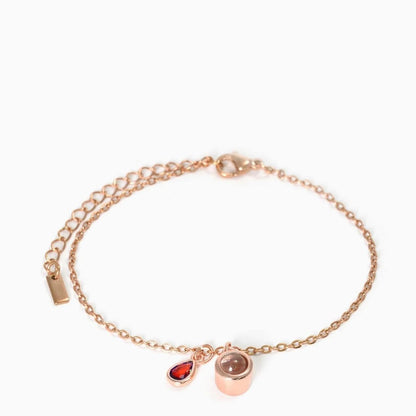 Pulsera deslizante personalizada con piedra de nacimiento