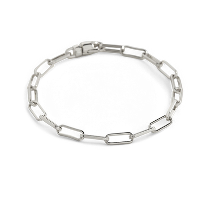 Bracciale a catena tipo paperclip a maglie aperte