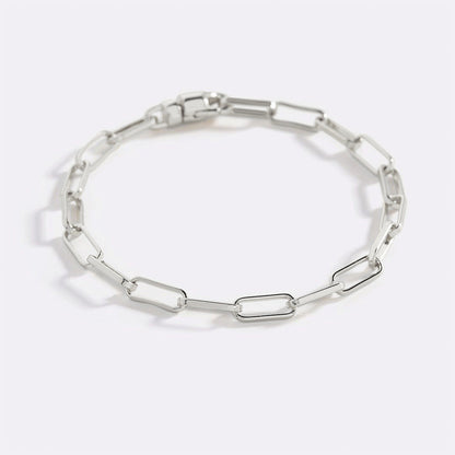 Bracciale a catena tipo paperclip a maglie aperte