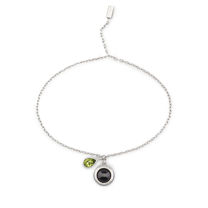 Pulsera deslizante personalizada con piedra de nacimiento