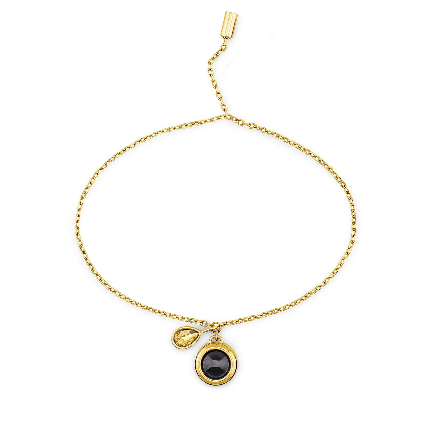 Pulsera deslizante personalizada con piedra de nacimiento