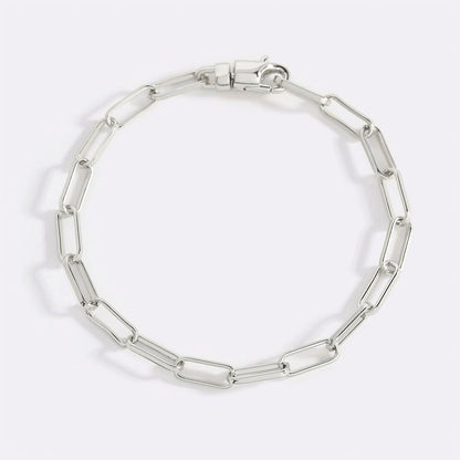 Bracciale a catena tipo paperclip a maglie aperte