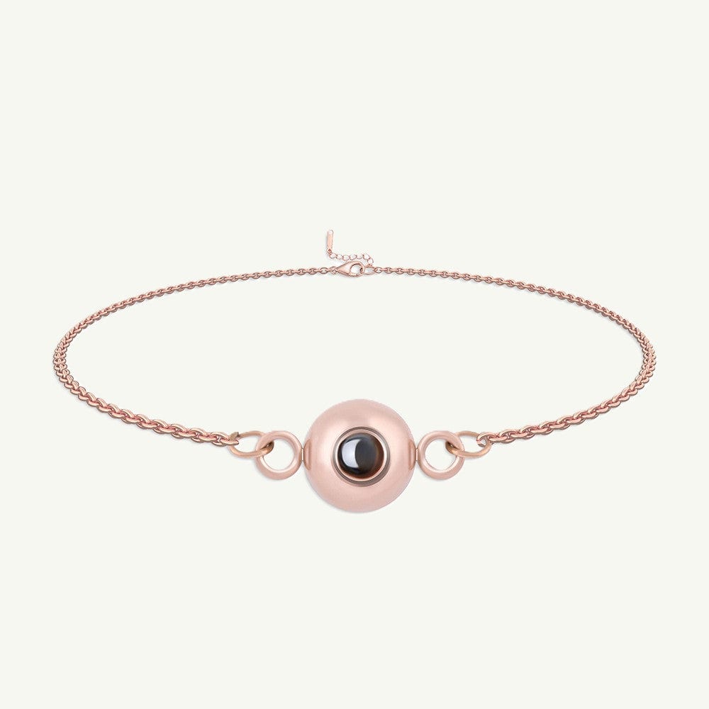 Pulsera con foto de cadena tipo cable personalizada