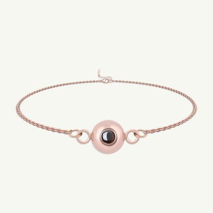 Pulsera con foto de cadena tipo cable personalizada