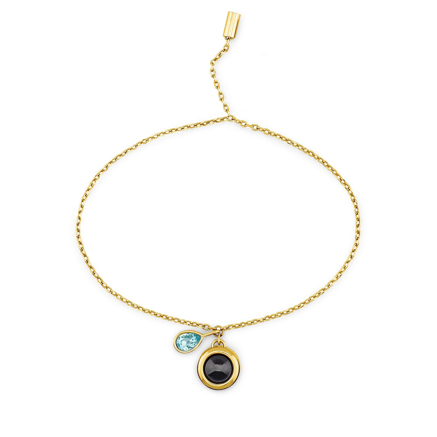 Pulsera deslizante personalizada con piedra de nacimiento