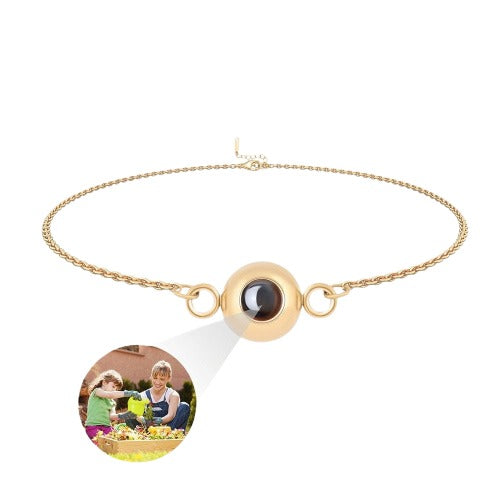Pulsera con foto de cadena tipo cable personalizada