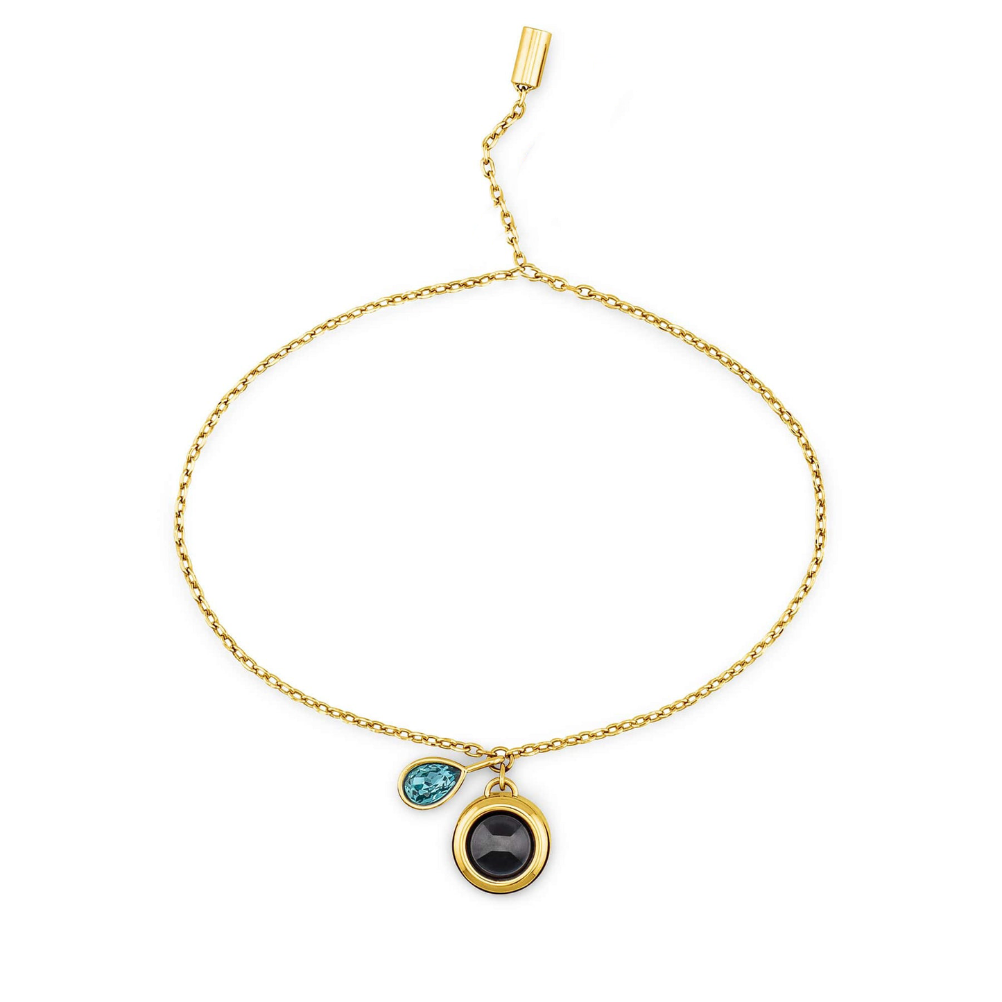 Pulsera deslizante personalizada con piedra de nacimiento
