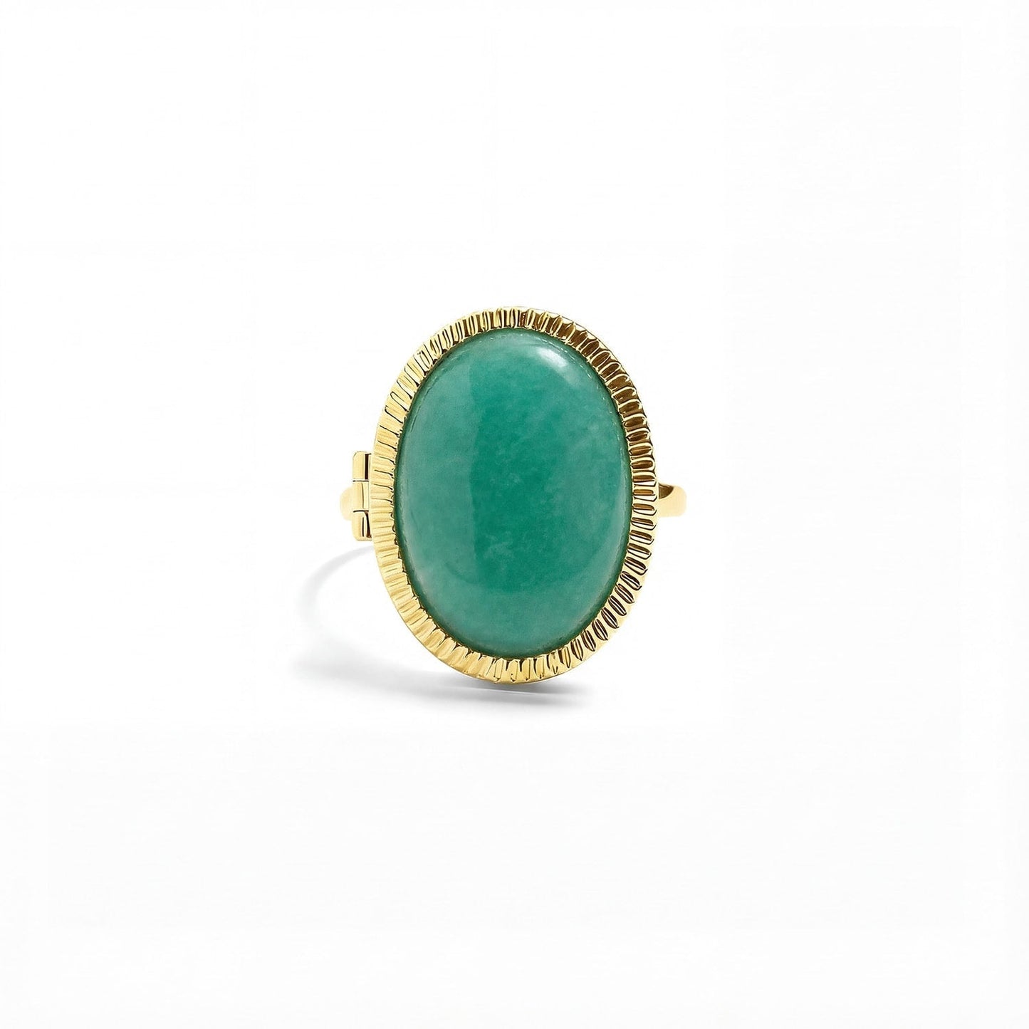 Anillo Medallón Personalizado con Piedras Semipreciosas