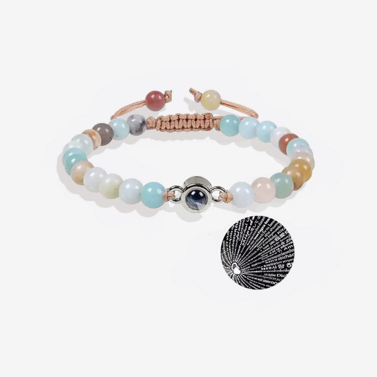 Pulsera con foto y cuentas