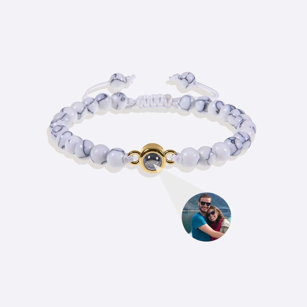 Pulsera con foto y cuentas