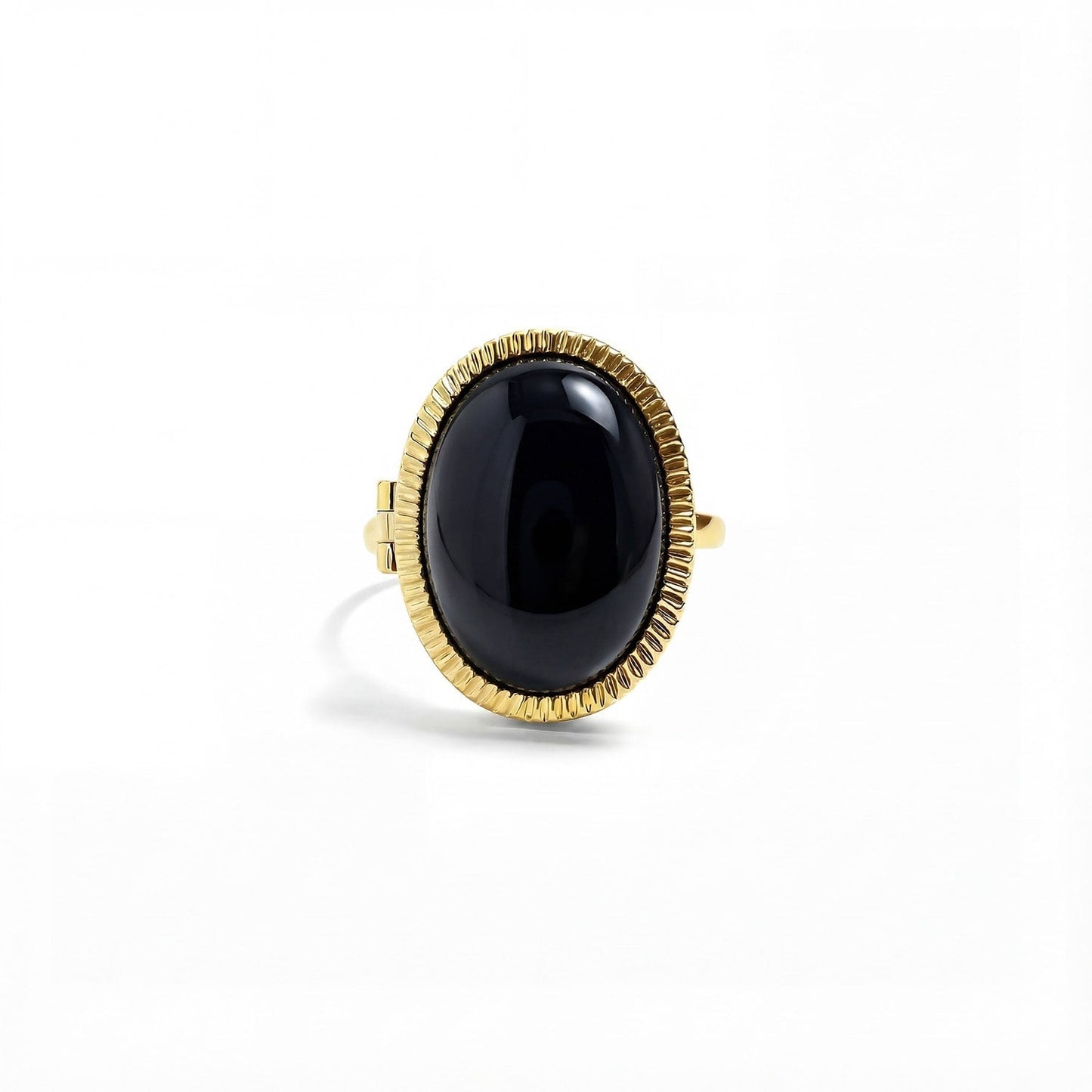 Anillo Medallón Personalizado con Piedras Semipreciosas
