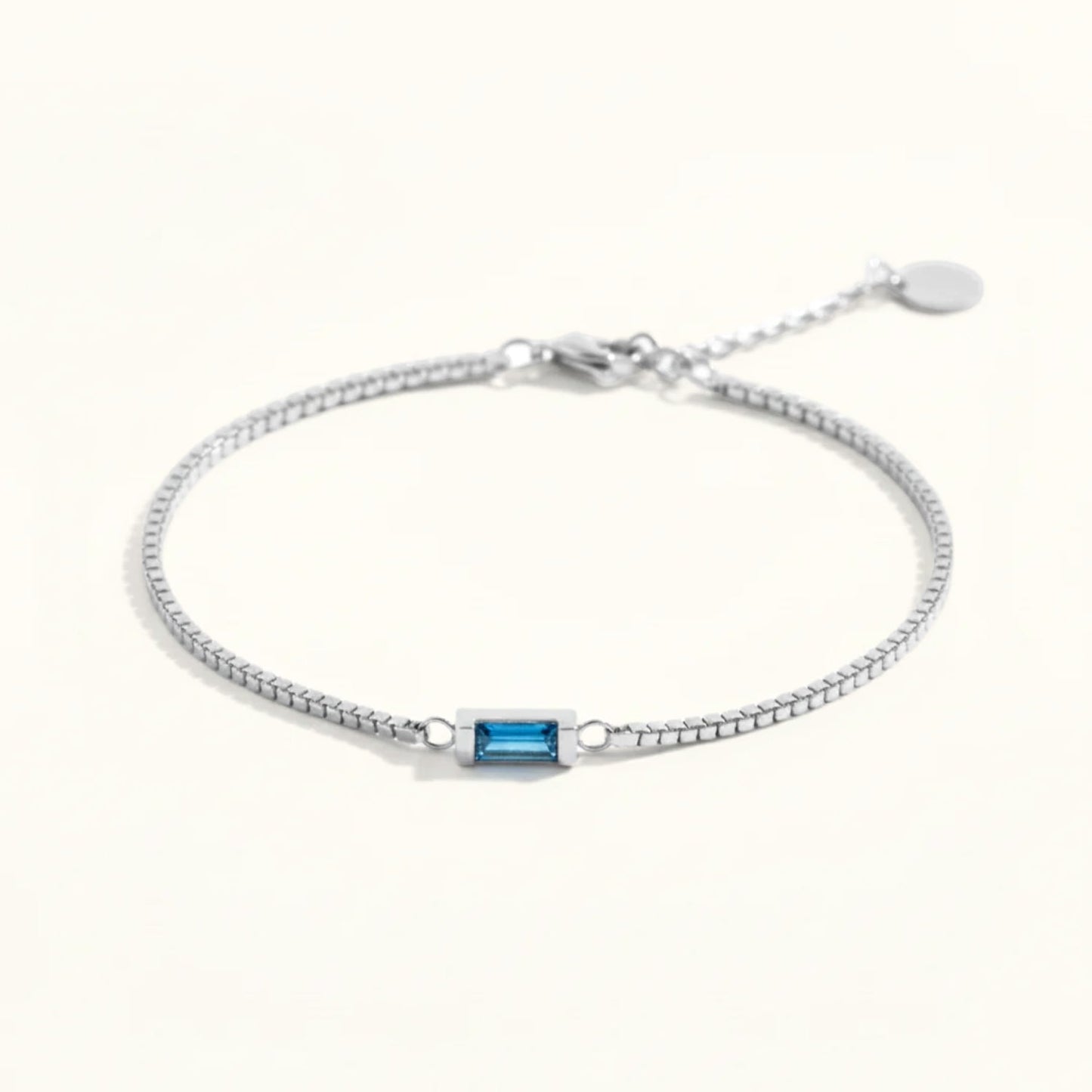 Pulsera arcoíris con piedra de nacimiento