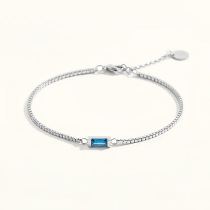 Pulsera arcoíris con piedra de nacimiento
