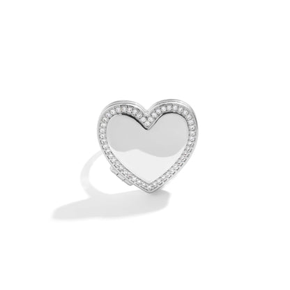 Anillo medallón corazón personalizado