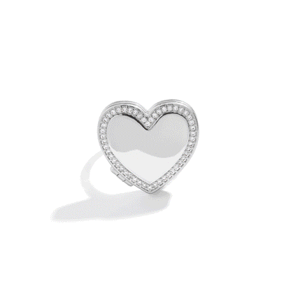 Anillo medallón corazón personalizado