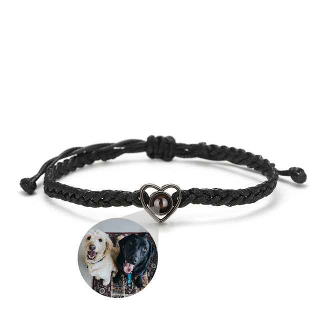 Pulsera ajustable con foto Corazón