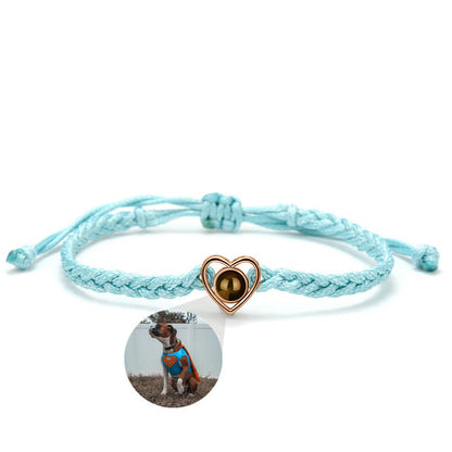 Pulsera ajustable con foto Corazón