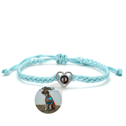 Pulsera ajustable con foto Corazón