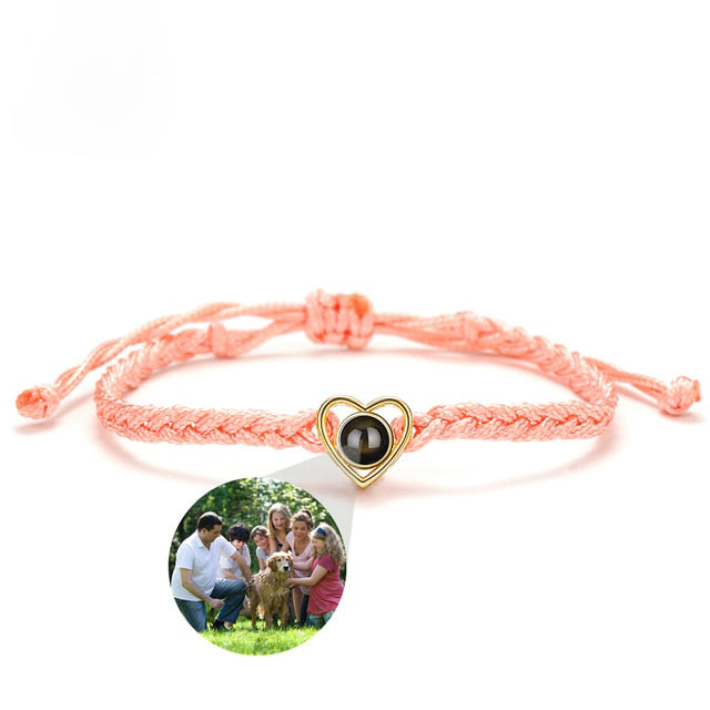 Pulsera ajustable con foto Corazón