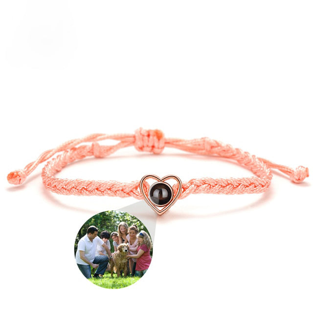 Pulsera ajustable con foto Corazón