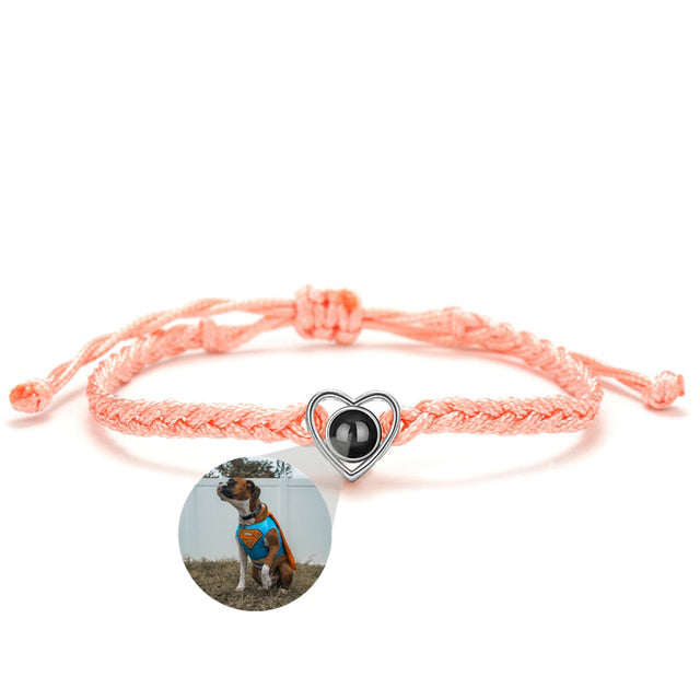 Pulsera ajustable con foto Corazón