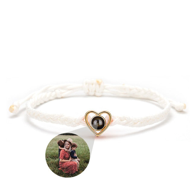 Pulsera ajustable con foto Corazón