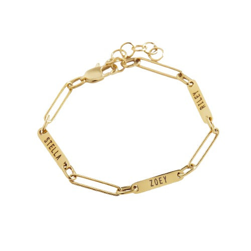 Pulsera personalizada con nombre y clip