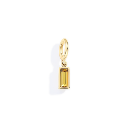 Charm con pietra di nascita baguette delicato