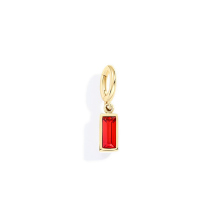 Charm con pietra di nascita baguette delicato