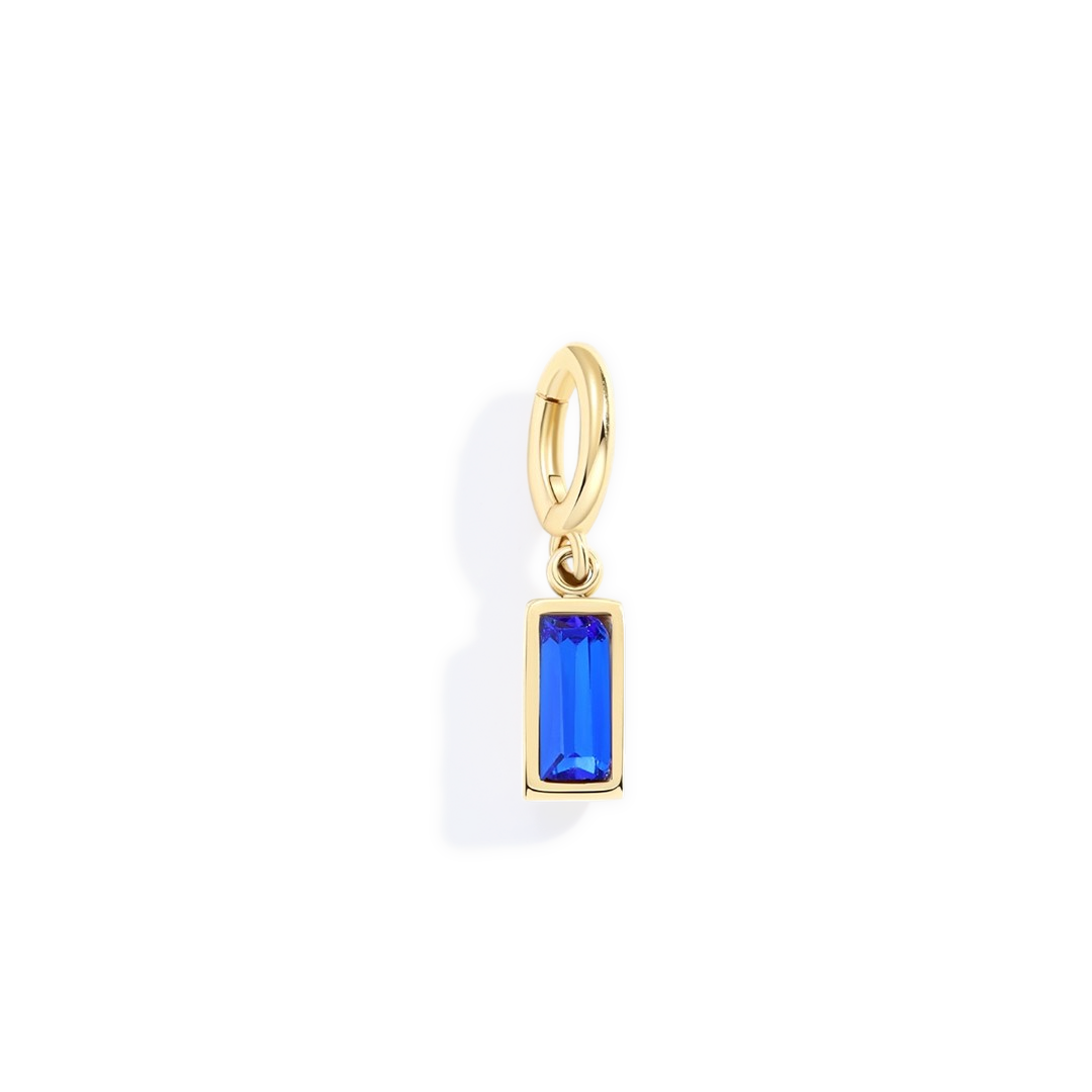 Charm con pietra di nascita baguette delicato