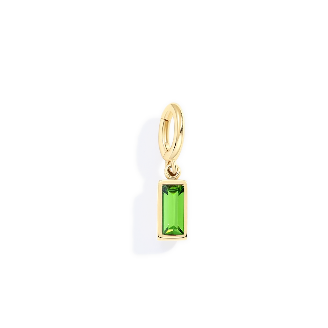 Charm con pietra di nascita baguette delicato