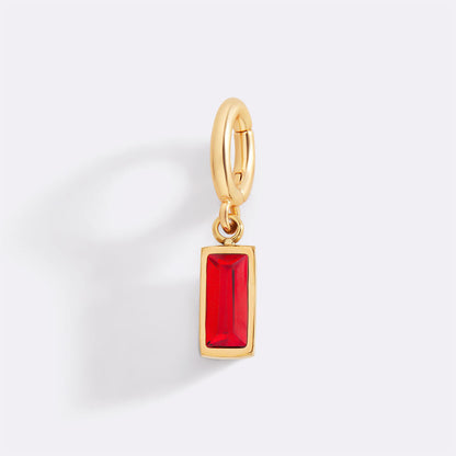 Charm con pietra di nascita baguette delicato