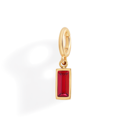 Charm con pietra di nascita baguette delicato