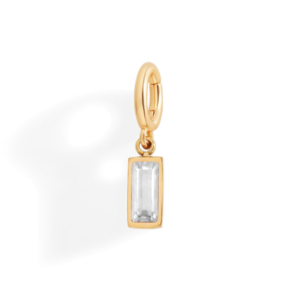 Charm con pietra di nascita baguette delicato