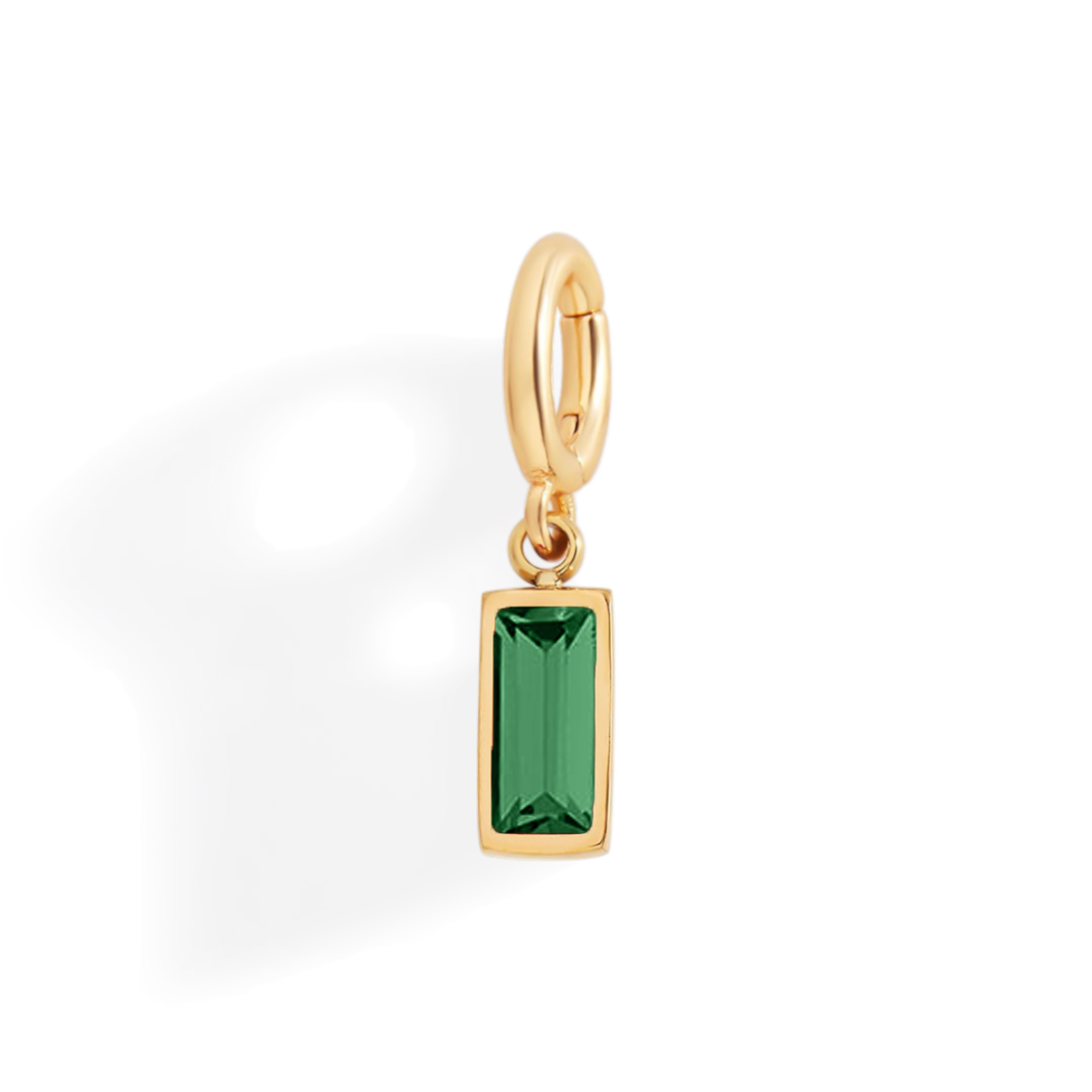 Charm con pietra di nascita baguette delicato