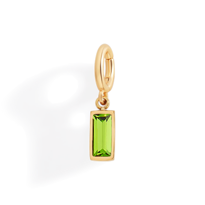 Charm con pietra di nascita baguette delicato