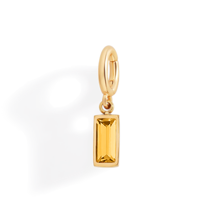 Charm con pietra di nascita baguette delicato
