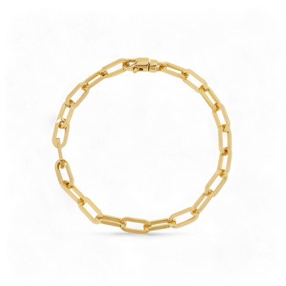 Bracciale a catena tipo paperclip a maglie aperte