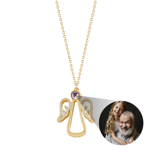 Collar personalizado Angel Photo Charm