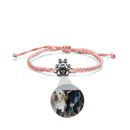 Pulsera con foto de la pata de la mascota