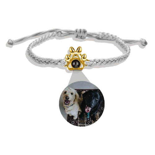 Pulsera con foto de la pata de la mascota