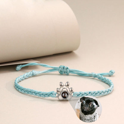 Pulsera con foto de la pata de la mascota