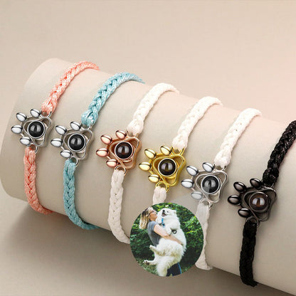 Pulsera con foto de la pata de la mascota